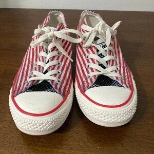 Converse Women Size 8 American Flag Patriotic Sneakers Low Top Comfortable